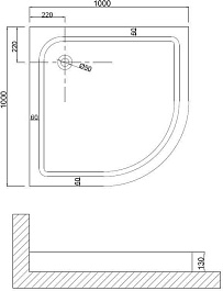 Niagara Душевой поддон Nova NG-100-100 – фотография-2